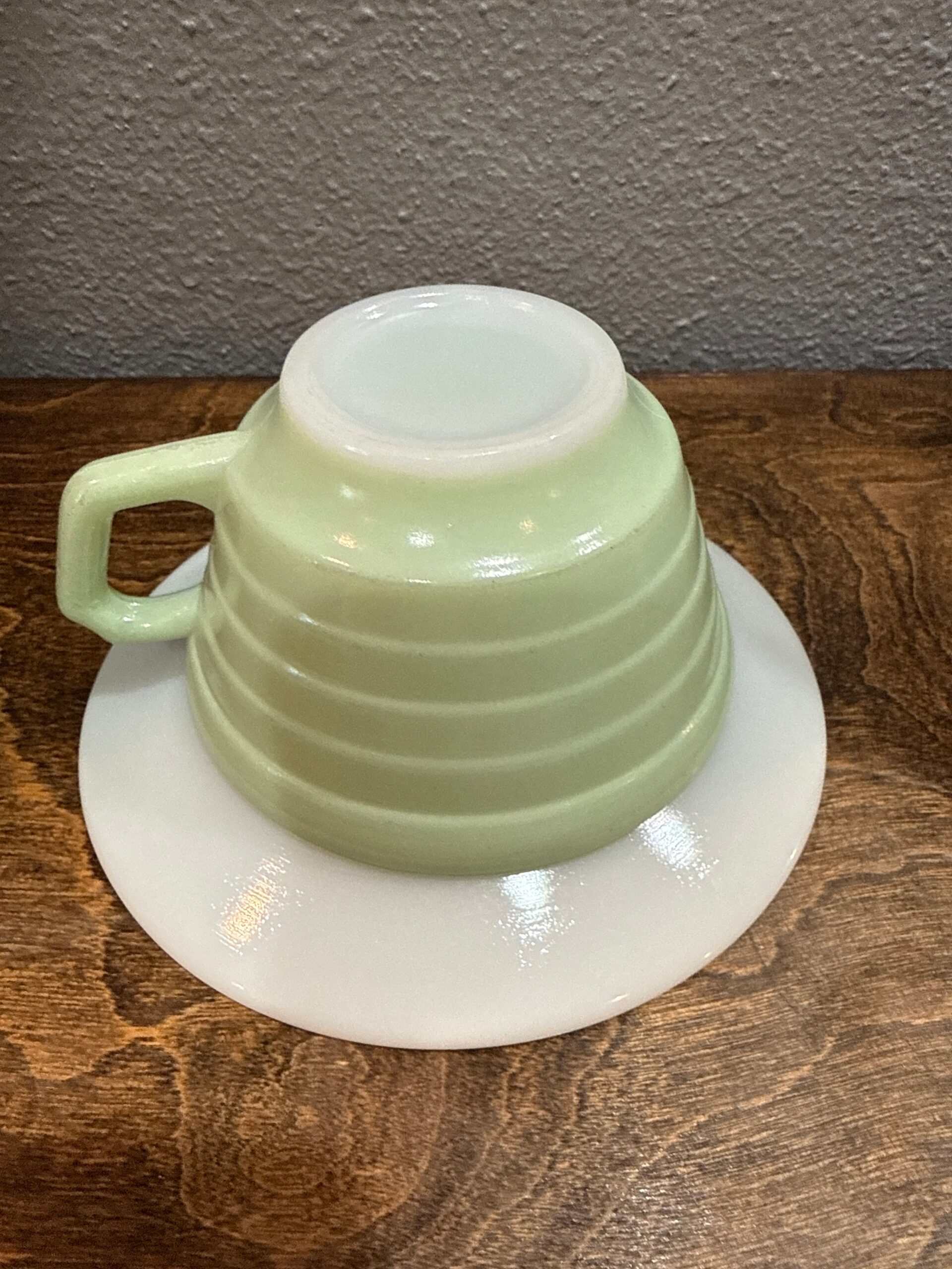 Teacup & Saucer | Vintage 1930s - 1940s Hazel-Atlas Platonite Glass - Image 4