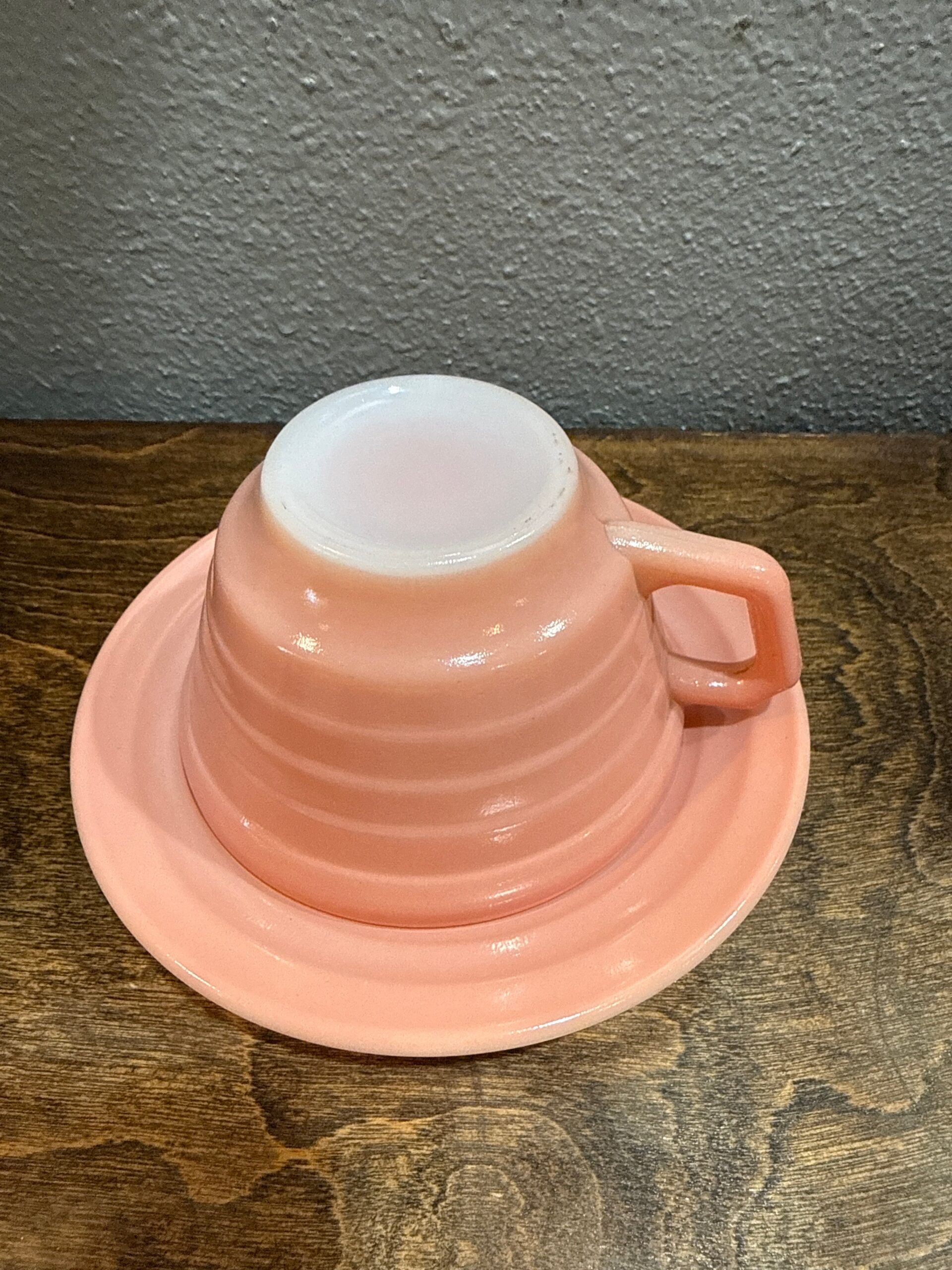 Teacup & Saucer | Vintage 1930s - 1940s Hazel-Atlas Platonite Glass - Image 2