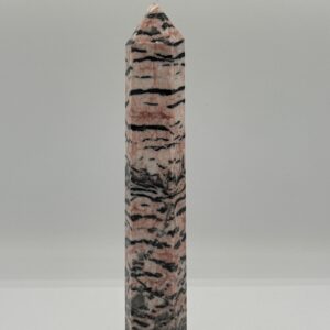 Zebra (Pink) Jasper Obelisk Tower