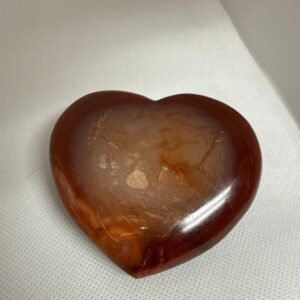 Carnelian Agate Heart-Shaped Crystal - 136g